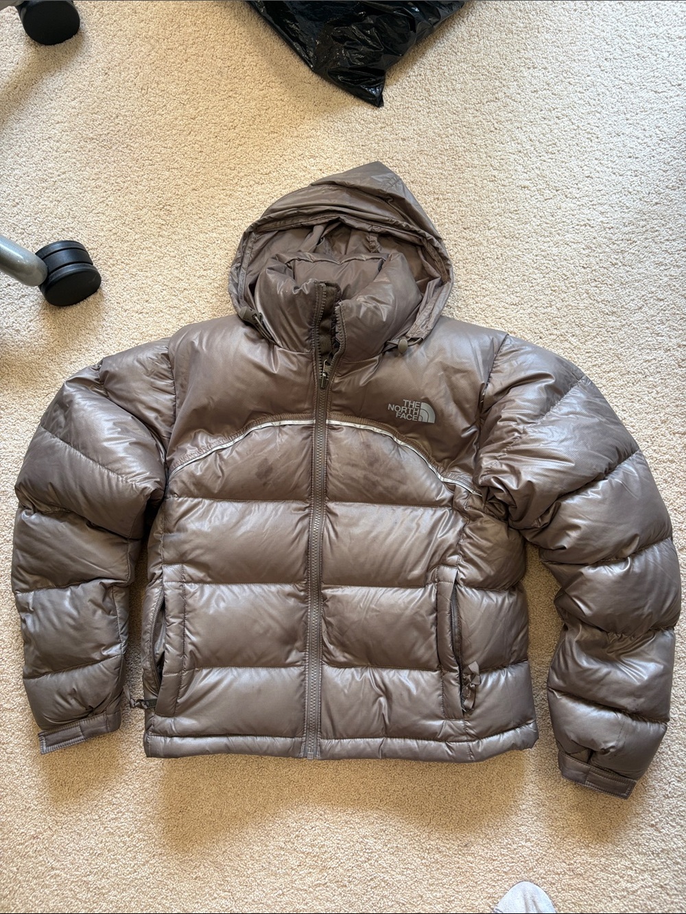 The North Face 2000 retro nuptse down Puffer Hooded Jacket women’s small